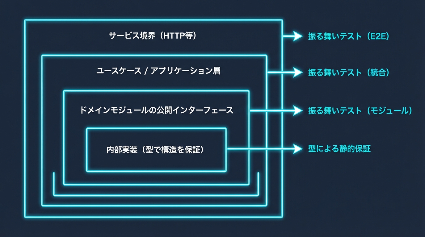 フラクタル的なインターフェーステストの構造